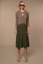 Marylin Marled Cardigan in Olive/Peach