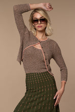Jane Marled Tank Top In Olive Peach
