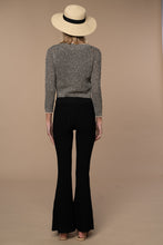 Marylin Marled Cardigan in Black/Nude