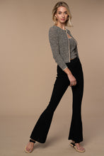 Marylin Marled Cardigan in Black/Nude