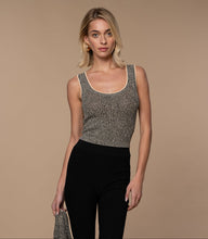 Jane Marled Tank Top In Black Nude