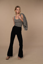 Jane Marled Tank Top In Black Nude